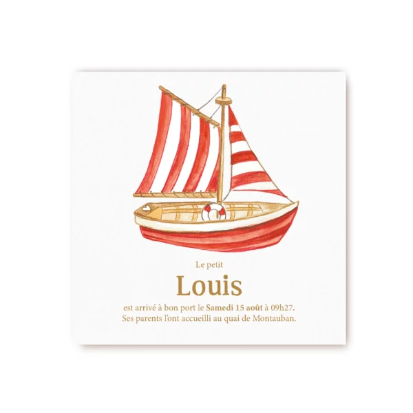 Faire-part naissance le Marin