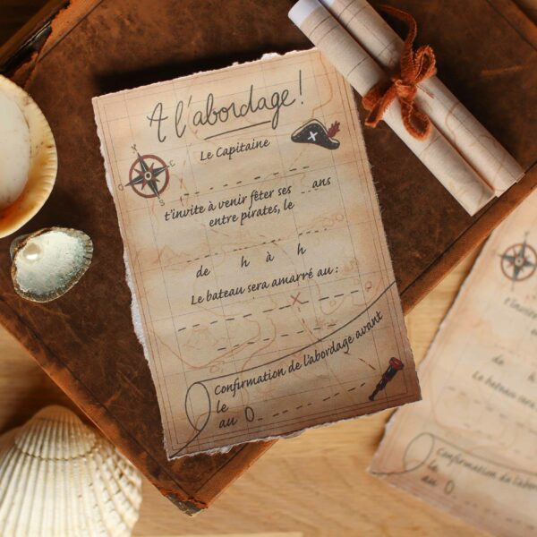 invitation anniversaire pirate