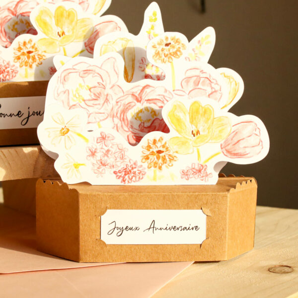 Carte pop-up bouquet