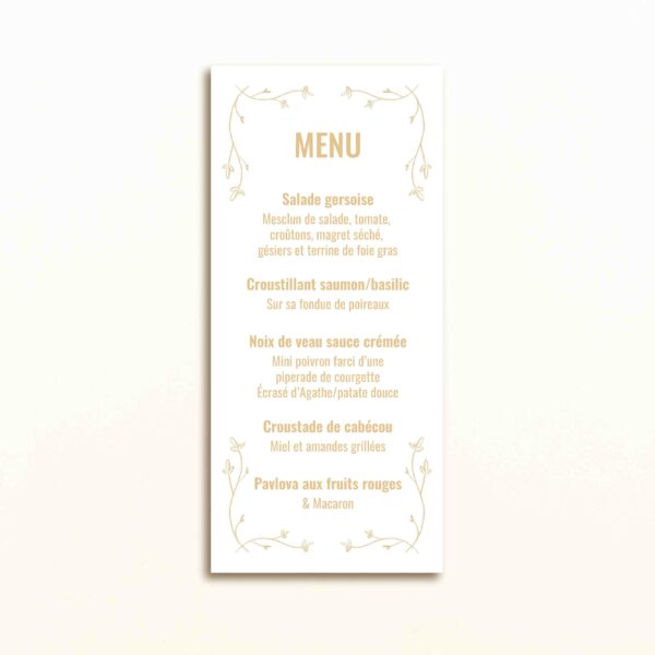 Menu champetre